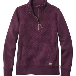 LLBean Quilted Quarter-zip Pullover - Women's Small